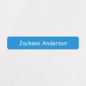 Blauwe Naam labels voor jongens waterdicht (Design 2)