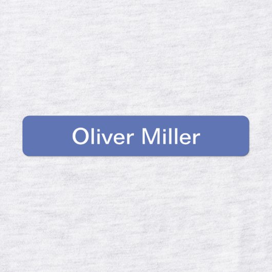 Blauwe naamlabels voor schoolkamp kinderopvang labels (Design 1)