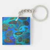 blauwe nacht sleutelhanger (Achterkant)