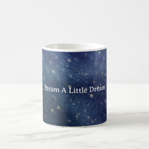 Blauwe Nachtelijke Hemel Van Gouden Sterren Koffiemok