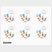 Blauwe Natuur Ronde Sticker (Vel)