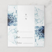 Blauwe Nautical Destination Wedding Entree Choice (Buitenkant ongevouwen)
