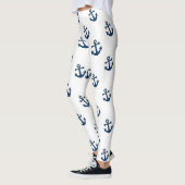 Blauwe Nautische ankers Leggings (Links)