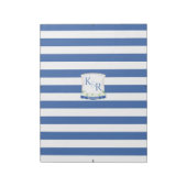 Blauwe nautische kuif DIY Bruiloft Envelop Liner Notitieblok (Gedraaid)