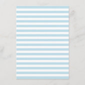 Blauwe nautische strepen. Moderne gestreepte bruil Menu (Achterkant)