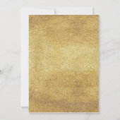 Blauwe Nep Goud 50ste Huwelijksjubileum Uitnodigin Kaart (Achterkant)