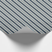 Blauwe neutrale strepen A Cadeaupapier (Hoek)