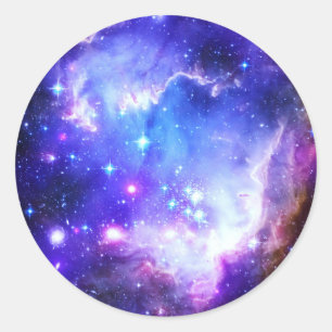 Blauwe nevel ronde sticker