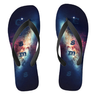 Blauwe Nevelstelsel Galaxy Ruimte Kosmos Teenslippers