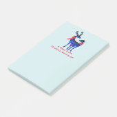 Blauwe Noordse kerstrenrenrennen Post-it® Notes (Schuin)