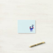 Blauwe Noordse kerstrenrenrennen Post-it® Notes (Op bureau)