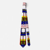 Blauwe Notenkraker Soldaat Kerstmis Stropdas (Voorkant)