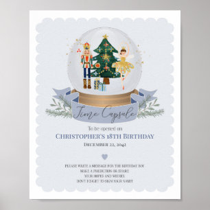 Blauwe Notenkraker Tijdcapsule Advies voor Verjaar Poster