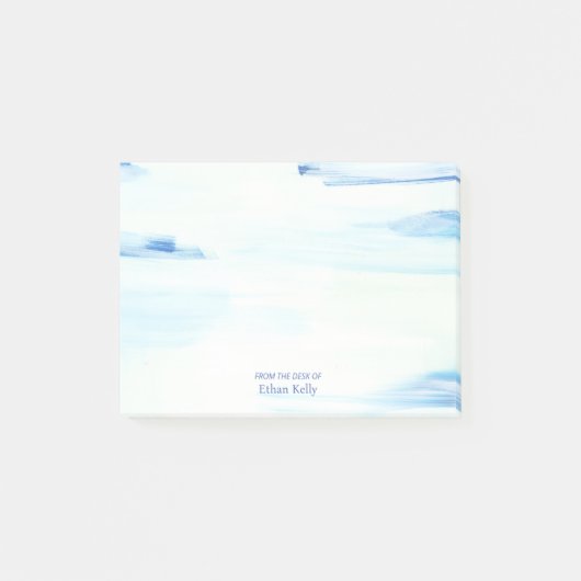 Blauwe Oceaan Abstracte Kunst Gepersonaliseerde Na Post-it® Notes (Voorkant)