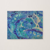 Blauwe oceaan bubbels puzzel (Horizontaal)