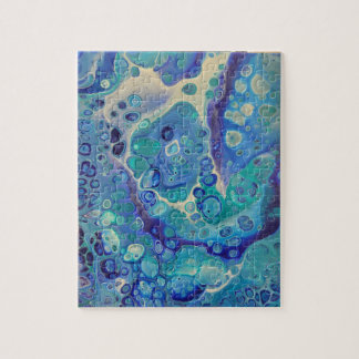 Blauwe oceaan bubbels puzzel