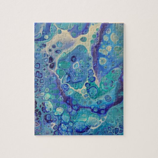 Blauwe oceaan bubbels puzzel (Verticaal)