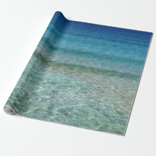 Blauwe oceaan cadeaupapier
