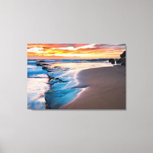 Blauwe Oceaan Canvas Afdruk (Voorkant)