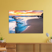 Blauwe Oceaan Canvas Afdruk (Insitu (Woonkamer))