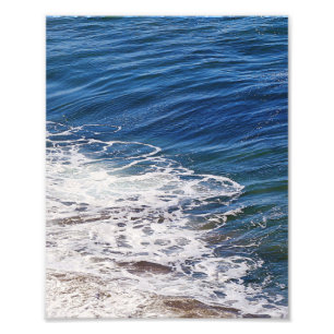 Blauwe Oceaan Close-up bij Malibu Fotografische Pr Foto Afdruk
