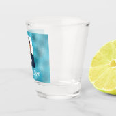 Blauwe oceaan fotonaam shot glas (Rechts)