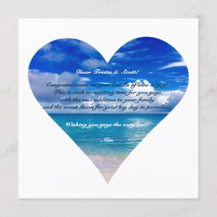 Blauwe Oceaan Gefeliciteerd Kaart Semi-Gloss