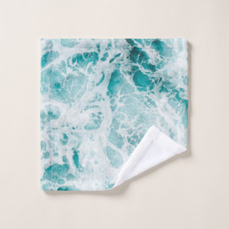Blauwe Oceaan golven Bad Handdoek
