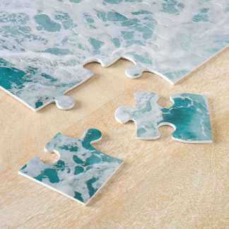 Blauwe oceaan golven legpuzzel