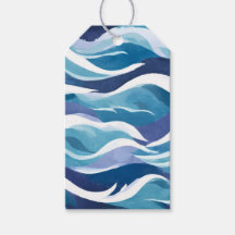 Blauwe Oceaan Golven | Modern Minimalistisch Aquar