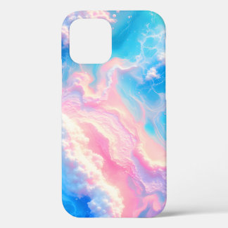 Blauwe Oceaan Golven Roze Zomer Zee Strand Turquoi iPhone 12 Hoesje