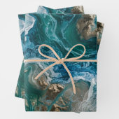 Blauwe Oceaan Inpakpapier Vel (In situ)