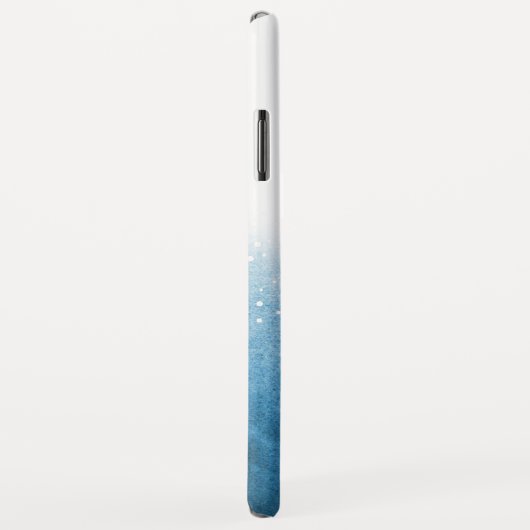 Blauwe oceaan Ombre Waterverf Bubbles Monogram Case-Mate iPhone Case (Achterkant/rechts)