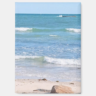 Blauwe Oceaan Strand Foto Natuur Scene Magneet