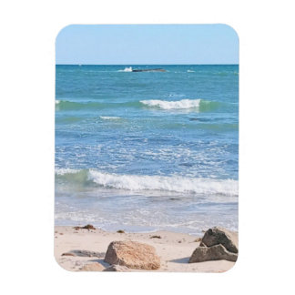 Blauwe Oceaan Strand Foto Natuur Scene Magneet