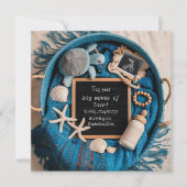 Blauwe Oceaan Thema Zwangerschapsaankondiging Kaart (Voorkant)