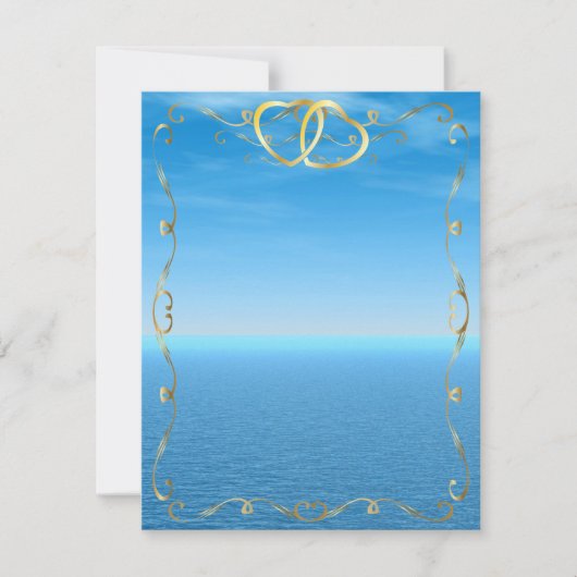 Blauwe Oceaan Uitnodiging4 Kaart (Voorkant)