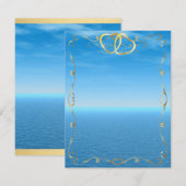 Blauwe Oceaan Uitnodiging4 Kaart (Voorkant / Achterkant)