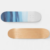 Blauwe Oceaan Waterverf Abstract Zee Monogram Skateboard (Horizontaal)