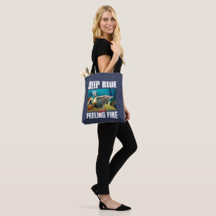 Blauwe Oceaan Zeemeermin Dolfijn Kunst Draagtas