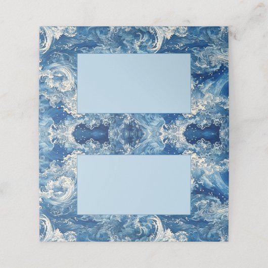 Blauwe oceaancrashende golven (Buitenkant ongevouwen)