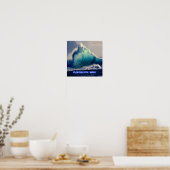 Blauwe oceaangolven 1. poster (Keuken)
