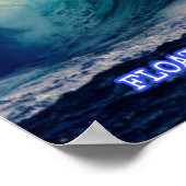 Blauwe oceaangolven 1. poster (Hoek)