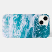 Blauwe oceaangolven Case-Mate iPhone case (Achterkant (horizontaal))