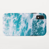 Blauwe oceaangolven Case-Mate iPhone case (Achterkant (horizontaal))
