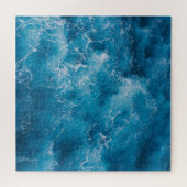 Blauwe oceaangolven crashen legpuzzel (Horizontaal)