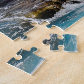 Blauwe oceaangolven en Rocks, familie Legpuzzel (Zijkant)