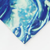 Blauwe oceaangolven fleece deken (Hoek)