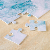 Blauwe oceaangolven legpuzzel (Zijkant)