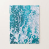 Blauwe oceaangolven legpuzzel (Verticaal)